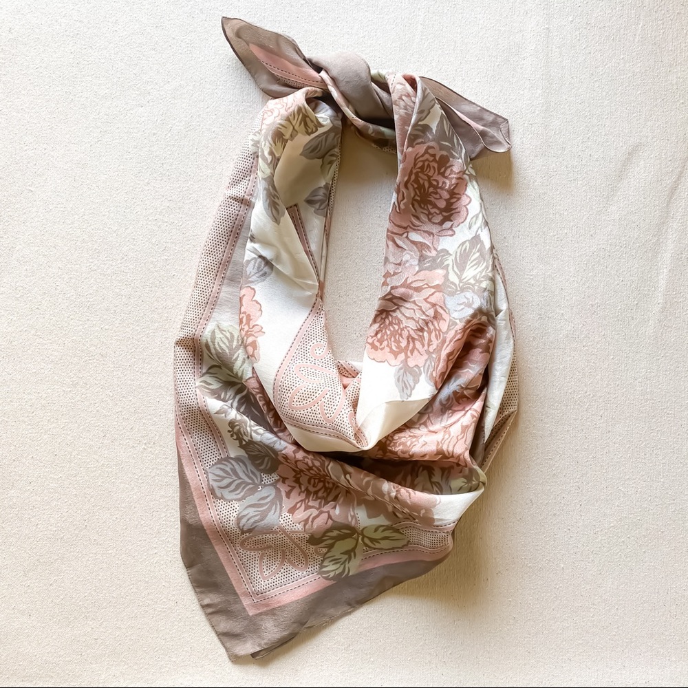 Vintage floral pastels scarf